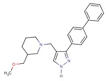 1-{[3-(4-biphenylyl)-1H-pyrazol-4-yl]methyl}-3-(methoxymethyl)piperidine