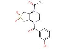 3-{[(4aS*,7aR*)-4-acetyl-6,6-dioxidohexahydrothieno[3,4-b]pyrazin-1(2H)-yl]carbonyl}phenol