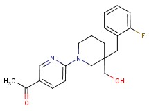 1-{6-[3-(2-fluorobenzyl)-3-(hydroxymethyl)piperidin-1-yl]pyridin-3-yl}ethanone