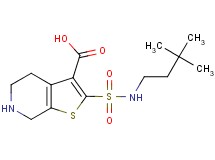 2-{[(3,3-dimethylbutyl)amino]sulfonyl}-4,5,6,7-tetrahydrothieno[2,3-c]pyridine-3-carboxylic acid