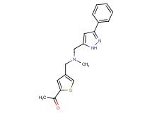 1-[4-({methyl[(3-phenyl-1H-pyrazol-5-yl)methyl]amino}methyl)-2-thienyl]ethanone