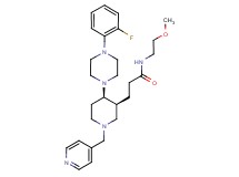 3-[(3S*,4R*)-4-[4-(2-fluorophenyl)-1-piperazinyl]-1-(4-pyridinylmethyl)-3-piperidinyl]-N-(2-methoxyethyl)propanamide