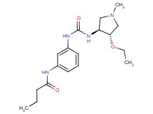 N-{3-[({[(3S*,4S*)-4-ethoxy-1-methylpyrrolidin-3-yl]amino}carbonyl)amino]phenyl}butanamide