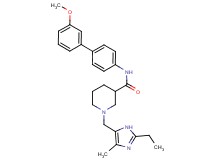 1-[(2-ethyl-4-methyl-1H-imidazol-5-yl)methyl]-N-(3'-methoxy-4-biphenylyl)-3-piperidinecarboxamide