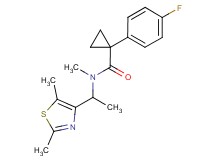 N-[1-(2,5-dimethyl-1,3-thiazol-4-yl)ethyl]-1-(4-fluorophenyl)-N-methylcyclopropanecarboxamide