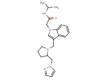 N-isopropyl-2-(3-{[2-(1H-pyrazol-1-ylmethyl)pyrrolidin-1-yl]methyl}-1H-indol-1-yl)acetamide