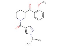 {1-[(1-isopropyl-1H-pyrazol-4-yl)carbonyl]-3-piperidinyl}(2-methoxyphenyl)methanone