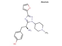 4-{(2S)-2-amino-2-[3-(2-furyl)-1-(1-methylpiperidin-4-yl)-1H-1,2,4-triazol-5-yl]ethyl}phenol