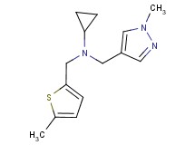 N-[(1-methyl-1H-pyrazol-4-yl)methyl]-N-[(5-methyl-2-thienyl)methyl]cyclopropanamine