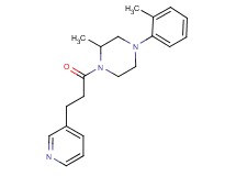 2-methyl-4-(2-methylphenyl)-1-[3-(3-pyridinyl)propanoyl]piperazine