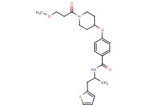 4-{[1-(3-methoxypropanoyl)-4-piperidinyl]oxy}-N-[1-methyl-2-(2-thienyl)ethyl]benzamide