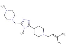1-methyl-4-({4-methyl-5-[1-(3-methylbut-2-en-1-yl)piperidin-4-yl]-4H-1,2,4-triazol-3-yl}methyl)piperazine