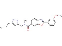 2-(3-methoxyphenyl)-N-methyl-N-[(5-propyl-1H-pyrazol-3-yl)methyl]-1,3-benzoxazole-6-carboxamide