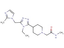 2-(4-{4-ethyl-5-[(2-methyl-1H-imidazol-1-yl)methyl]-4H-1,2,4-triazol-3-yl}piperidin-1-yl)-N-methylacetamide