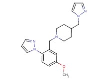 1-[5-methoxy-2-(1H-pyrazol-1-yl)benzyl]-4-(1H-pyrazol-1-ylmethyl)piperidine
