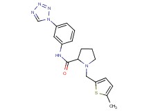 1-[(5-methyl-2-thienyl)methyl]-N-[3-(1H-tetrazol-1-yl)phenyl]prolinamide