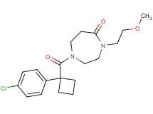1-{[1-(4-chlorophenyl)cyclobutyl]carbonyl}-4-(2-methoxyethyl)-1,4-diazepan-5-one