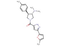 (3S*,4R*)-N,N-dimethyl-1-{[3-(5-methyl-2-furyl)-1H-pyrazol-5-yl]carbonyl}-4-(4-methylphenyl)pyrrolidin-3-amine