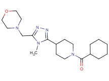 4-({5-[1-(cyclohexylcarbonyl)piperidin-4-yl]-4-methyl-4H-1,2,4-triazol-3-yl}methyl)morpholine