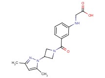 [(3-{[3-(3,5-dimethyl-1H-pyrazol-1-yl)azetidin-1-yl]carbonyl}phenyl)amino]acetic acid