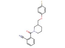 2-({3-[(4-fluorophenoxy)methyl]-1-piperidinyl}carbonyl)benzonitrile