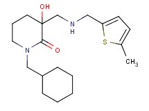 1-(cyclohexylmethyl)-3-hydroxy-3-({[(5-methyl-2-thienyl)methyl]amino}methyl)-2-piperidinone