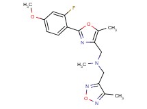 1-[2-(2-fluoro-4-methoxyphenyl)-5-methyl-1,3-oxazol-4-yl]-N-methyl-N-[(4-methyl-1,2,5-oxadiazol-3-yl)methyl]methanamine