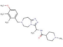 N-{1-[7-(4-methoxy-2,3-dimethylbenzyl)-6,7,8,9-tetrahydro-5H-[1,2,4]triazolo[4,3-d][1,4]diazepin-3-yl]ethyl}-1-methyl-4-piperidinecarboxamide