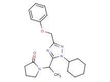 1-{1-[1-cyclohexyl-3-(phenoxymethyl)-1H-1,2,4-triazol-5-yl]ethyl}pyrrolidin-2-one