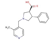 (3S*,4R*)-1-[(3-methylpyridin-4-yl)methyl]-4-phenylpyrrolidine-3-carboxylic acid