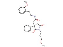 N-[2-(2-methoxyphenyl)ethyl]-2-[1-(3-methoxypropyl)-2,5-dioxo-3-phenyl-3-pyrrolidinyl]acetamide