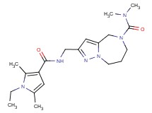 2-({[(1-ethyl-2,5-dimethyl-1H-pyrrol-3-yl)carbonyl]amino}methyl)-N,N-dimethyl-7,8-dihydro-4H-pyrazolo[1,5-a][1,4]diazepine-5(6H)-carboxamide