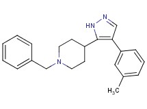 1-benzyl-4-[4-(3-methylphenyl)-1H-pyrazol-5-yl]piperidine
