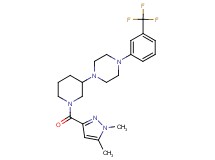 1-{1-[(1,5-dimethyl-1H-pyrazol-3-yl)carbonyl]-3-piperidinyl}-4-[3-(trifluoromethyl)phenyl]piperazine