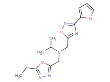 N-[(5-ethyl-1,3,4-oxadiazol-2-yl)methyl]-N-{[3-(2-furyl)-1,2,4-oxadiazol-5-yl]methyl}propan-2-amine