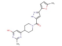 2-methyl-6-(1-{[3-(5-methyl-2-furyl)-1H-pyrazol-5-yl]carbonyl}-4-piperidinyl)-4-pyrimidinol