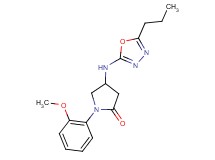 1-(2-methoxyphenyl)-4-[(5-propyl-1,3,4-oxadiazol-2-yl)amino]pyrrolidin-2-one