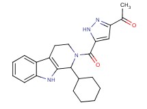 1-{5-[(1-cyclohexyl-1,3,4,9-tetrahydro-2H-beta-carbolin-2-yl)carbonyl]-1H-pyrazol-3-yl}ethanone