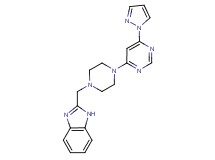 2-({4-[6-(1H-pyrazol-1-yl)pyrimidin-4-yl]piperazin-1-yl}methyl)-1H-benzimidazole