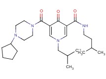 5-[(4-cyclopentyl-1-piperazinyl)carbonyl]-1-isobutyl-N-(3-methylbutyl)-4-oxo-1,4-dihydro-3-pyridinecarboxamide