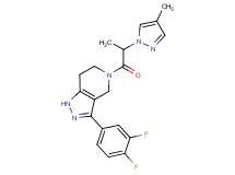 3-(3,4-difluorophenyl)-5-[2-(4-methyl-1H-pyrazol-1-yl)propanoyl]-4,5,6,7-tetrahydro-1H-pyrazolo[4,3-c]pyridine