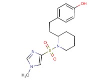4-(2-{1-[(1-methyl-1H-imidazol-4-yl)sulfonyl]-2-piperidinyl}ethyl)phenol