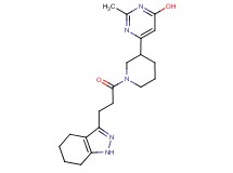 2-methyl-6-{1-[3-(4,5,6,7-tetrahydro-1H-indazol-3-yl)propanoyl]-3-piperidinyl}-4-pyrimidinol
