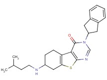 3-(2,3-dihydro-1H-inden-2-yl)-7-[(3-methylbutyl)amino]-5,6,7,8-tetrahydro[1]benzothieno[2,3-d]pyrimidin-4(3H)-one