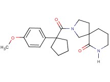2-{[1-(4-methoxyphenyl)cyclopentyl]carbonyl}-2,7-diazaspiro[4.5]decan-6-one
