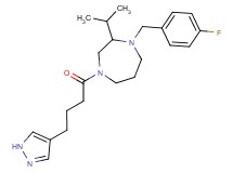 1-(4-fluorobenzyl)-2-isopropyl-4-[4-(1H-pyrazol-4-yl)butanoyl]-1,4-diazepane