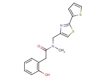 2-(2-hydroxyphenyl)-N-methyl-N-{[2-(2-thienyl)-1,3-thiazol-4-yl]methyl}acetamide