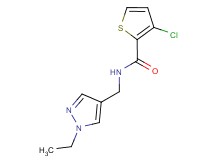 3-chloro-N-[(1-ethyl-1H-pyrazol-4-yl)methyl]-2-thiophenecarboxamide
