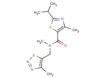 2-isopropyl-N,4-dimethyl-N-[(4-methyl-1,2,3-thiadiazol-5-yl)methyl]-1,3-thiazole-5-carboxamide