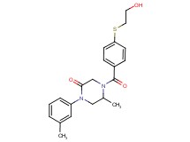 4-{4-[(2-hydroxyethyl)thio]benzoyl}-5-methyl-1-(3-methylphenyl)-2-piperazinone
